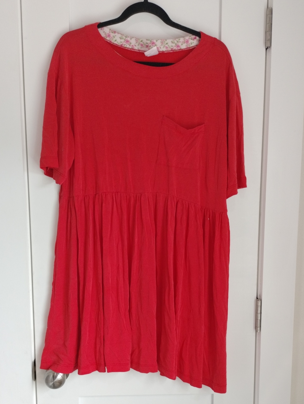 Coral Pocket Babydoll Dress